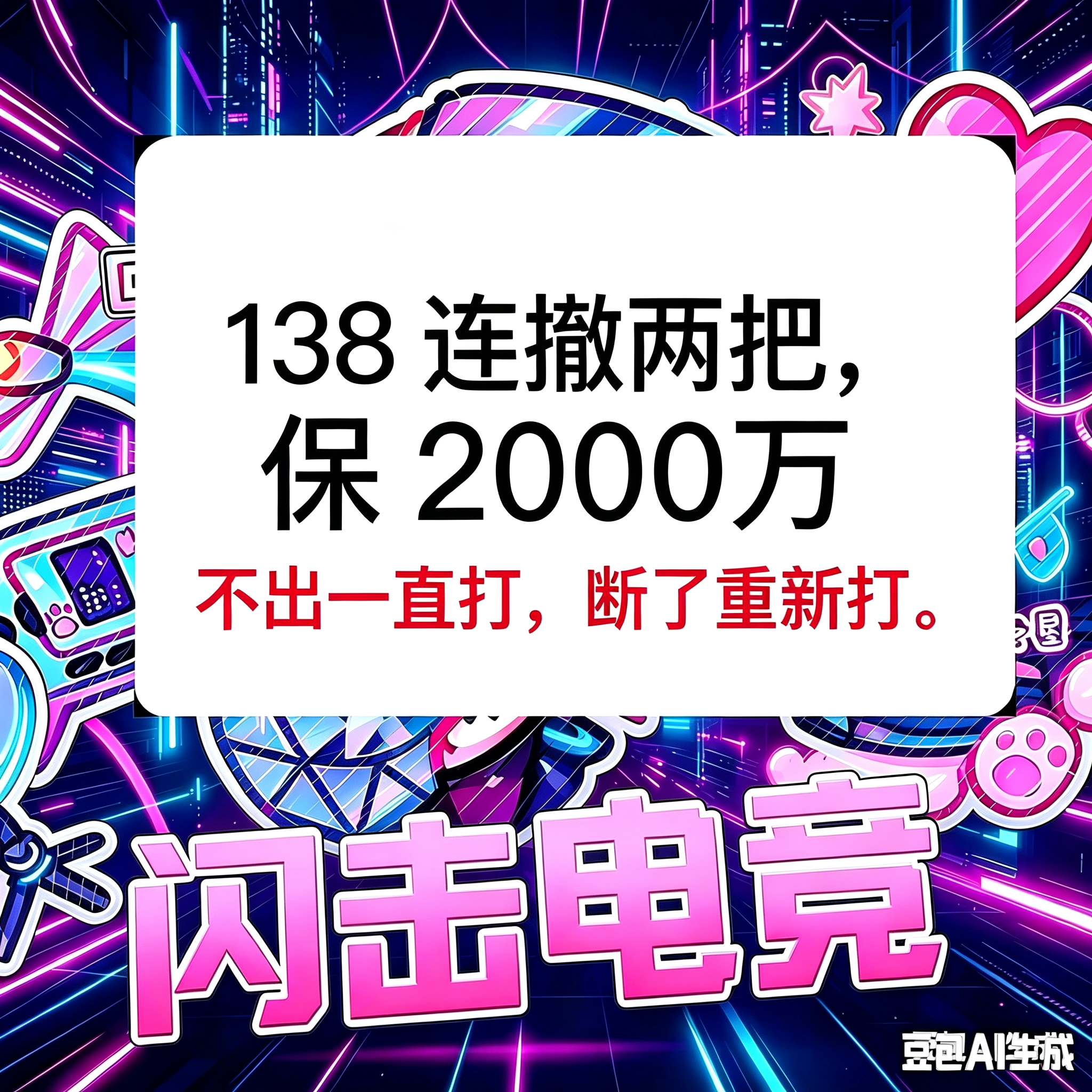 138连撤两把保2000万（端游）